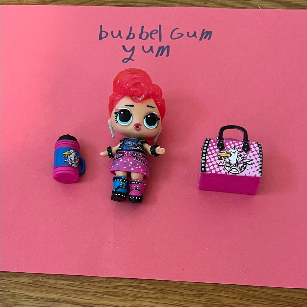 Pink and Blue LOL Doll with Accessories